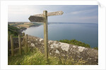 Direction Sign on Path Above Start Bay in Devon by Anonymous