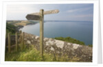 Direction Sign on Path Above Start Bay in Devon by Anonymous