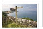 Direction Sign on Path Above Start Bay in Devon by Anonymous