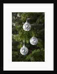 Mirrored Christmas Ornaments on Christmas Tree by Anonymous