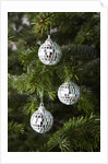Mirrored Christmas Ornaments on Christmas Tree by Anonymous
