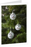 Mirrored Christmas Ornaments on Christmas Tree by Anonymous