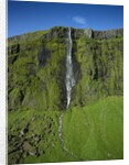 Drifandi Waterfall and Moss-Covered Cliff by Anonymous