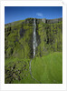Drifandi Waterfall and Moss-Covered Cliff by Anonymous
