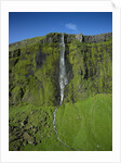 Drifandi Waterfall and Moss-Covered Cliff by Anonymous