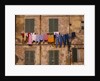 Laundry Hanging Outside Windows by Anonymous