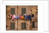 Laundry Hanging Outside Windows by Anonymous