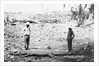 Hunter and Chinese Servant with Large Crocodile by Anonymous