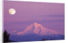Mount Hood and Full Moon by Anonymous