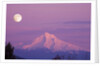 Mount Hood and Full Moon by Anonymous