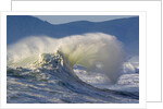 Wave Curl in Winter Storm by Anonymous