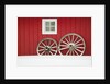 Wagon Wheels on Snow Against Stable by Anonymous