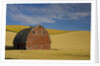 Red Barn in Wheat Field by Anonymous