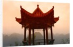 Pavilion Overlooking Karst Hills in Mist by Anonymous