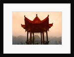 Pavilion Overlooking Karst Hills in Mist by Anonymous