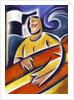 Man Carrying Surfboard by Anonymous