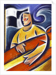 Man Carrying Surfboard by Anonymous