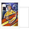 Man Carrying Surfboard by Anonymous