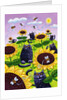 Black Cats Watching Honeybees on Sunflowers by Anonymous