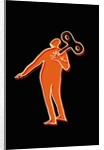 Windup Man Trying to Reach His Control by Anonymous