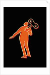 Windup Man Trying to Reach His Control by Anonymous