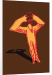 Figure removing an angry mask by Anonymous
