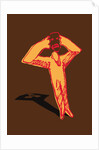 Figure removing an angry mask by Anonymous