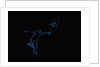 Figure running through the rain with an umbrella by Anonymous