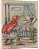 Red Riding Hood Goes Into Her Granny's Cottage Book Illustration by Anonymous
