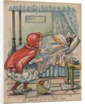 Red Riding Hood Goes Into Her Granny's Cottage Book Illustration by Anonymous