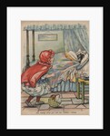 Red Riding Hood Goes Into Her Granny's Cottage Book Illustration by Anonymous