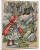 The Wolf Finds Little Red Riding Hood Book Illustration by Anonymous