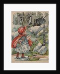 The Wolf Finds Little Red Riding Hood Book Illustration by Anonymous