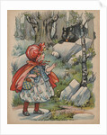 The Wolf Finds Little Red Riding Hood Book Illustration by Anonymous