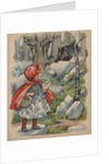 The Wolf Finds Little Red Riding Hood Book Illustration by Anonymous
