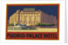 Madrid Palace Hotel Luggage Label by Anonymous
