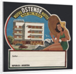 Nuevo Ostende Hotel Mar Del Plata Luggage Label by Anonymous