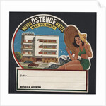 Nuevo Ostende Hotel Mar Del Plata Luggage Label by Anonymous