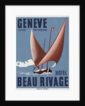 Beau Rivage Hotel Geneve Luggage Label by Anonymous