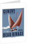 Beau Rivage Hotel Geneve Luggage Label by Anonymous