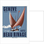 Beau Rivage Hotel Geneve Luggage Label by Anonymous