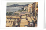 Illustration of Macaroni Drying in Italy by Norman Howard