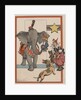 Illustration of an Elephant and Circus Performers by Constance White