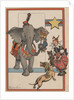 Illustration of an Elephant and Circus Performers by Constance White