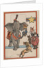 Illustration of an Elephant and Circus Performers by Constance White