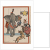 Illustration of an Elephant and Circus Performers by Constance White