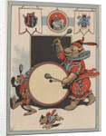 Illustration of a Circus Bear Playing a Drum by Constance White