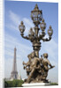 Lamp with Statues and the Eiffel Tower in the Distance by Anonymous