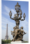 Lamp with Statues and the Eiffel Tower in the Distance by Anonymous