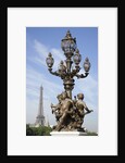 Lamp with Statues and the Eiffel Tower in the Distance by Anonymous